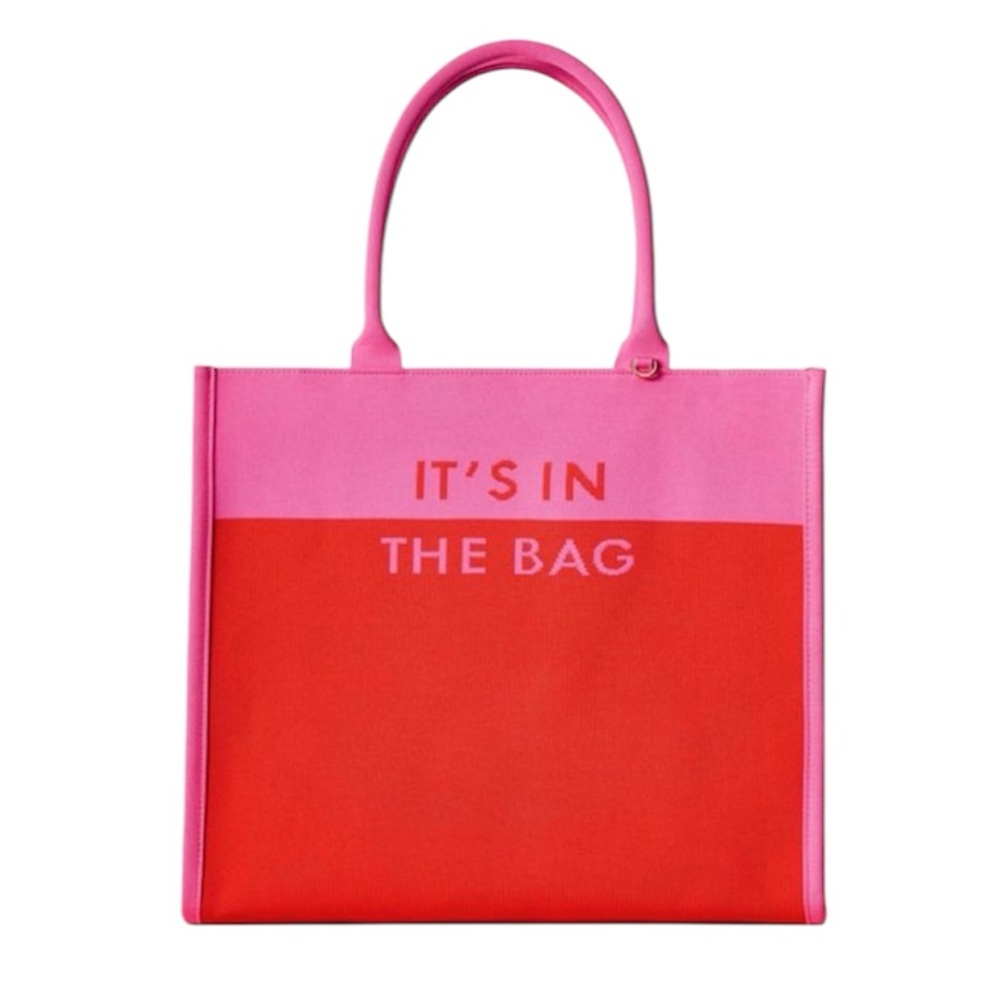 NWT Kate Spade New York Target Colorblock Knit Tote Bag Pink Red Limited Edition